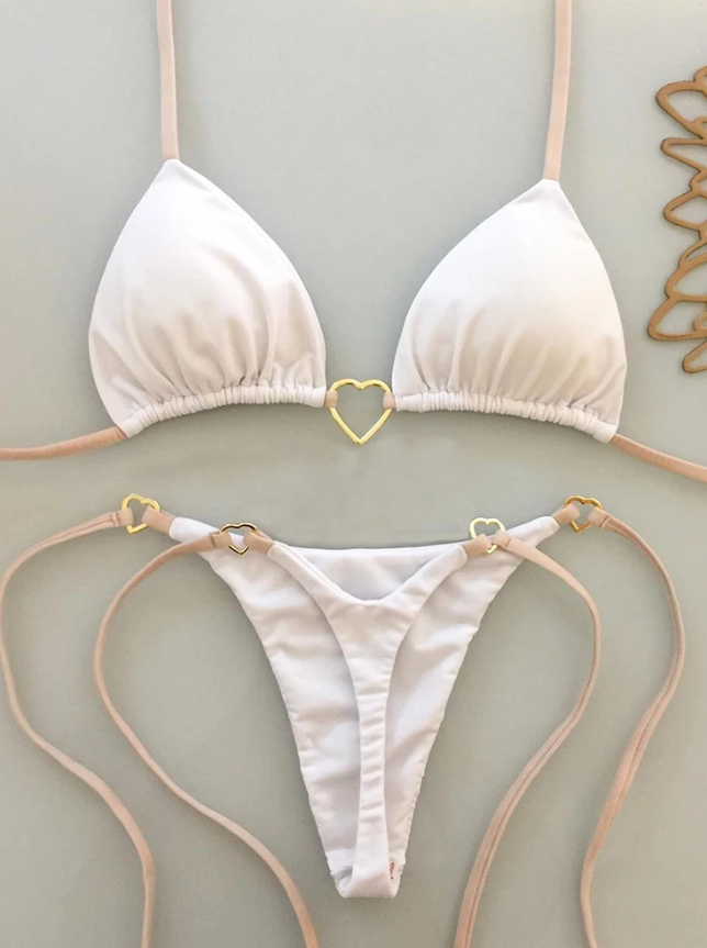 Lace-Up Bikini Set