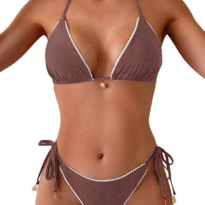 Sexy Lace Backless Tie-up Bikini