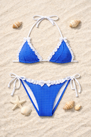 Plaid Strappy Bikini Set