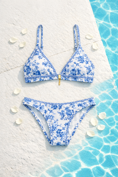 Floral Totem Triangle Bikini Set