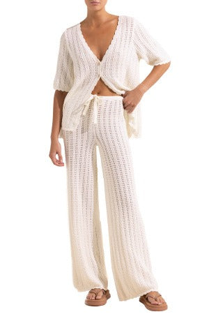 V-neck Short-sleeve Knitted Sweater Suit